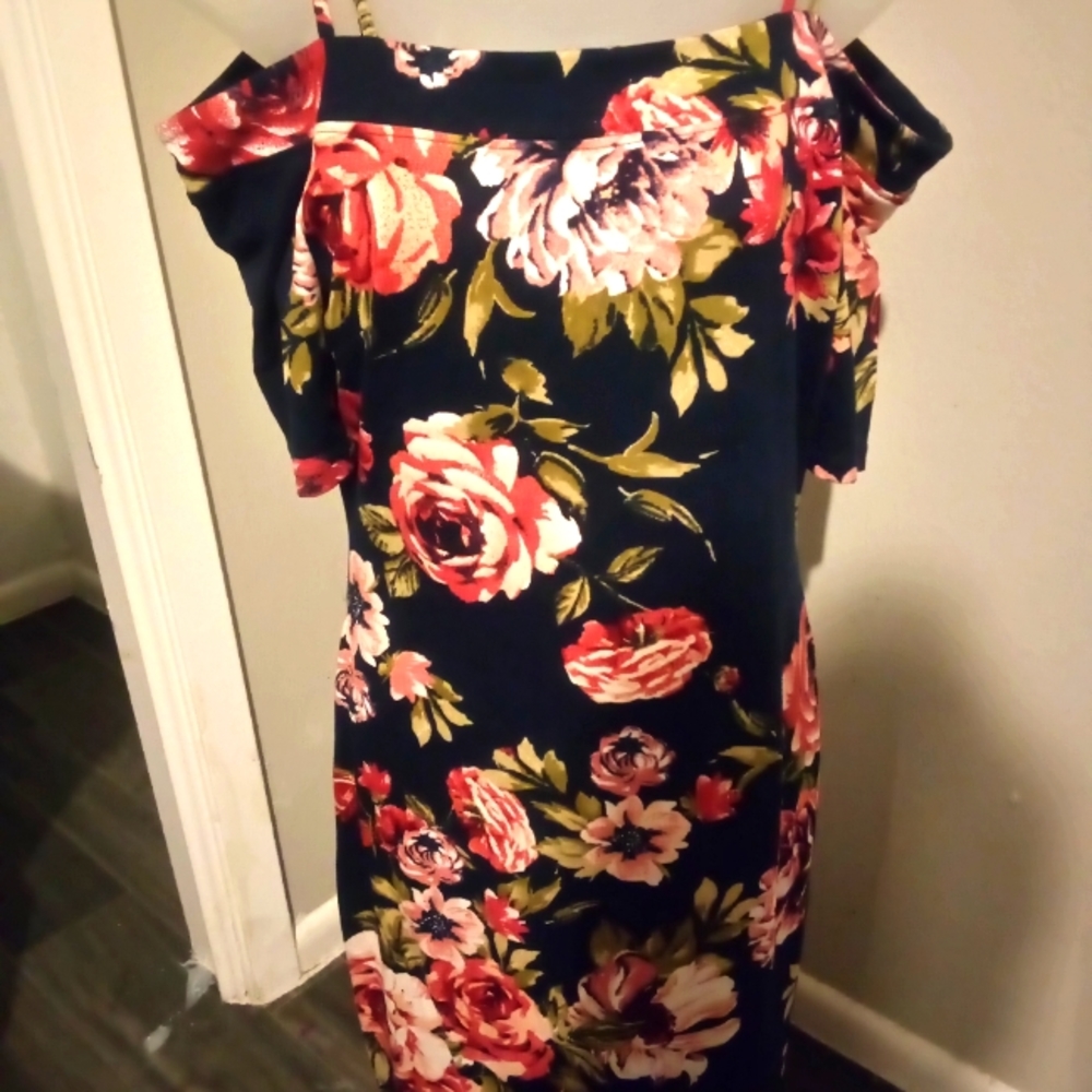 Floral cotton dress by Haute Monde Sz M